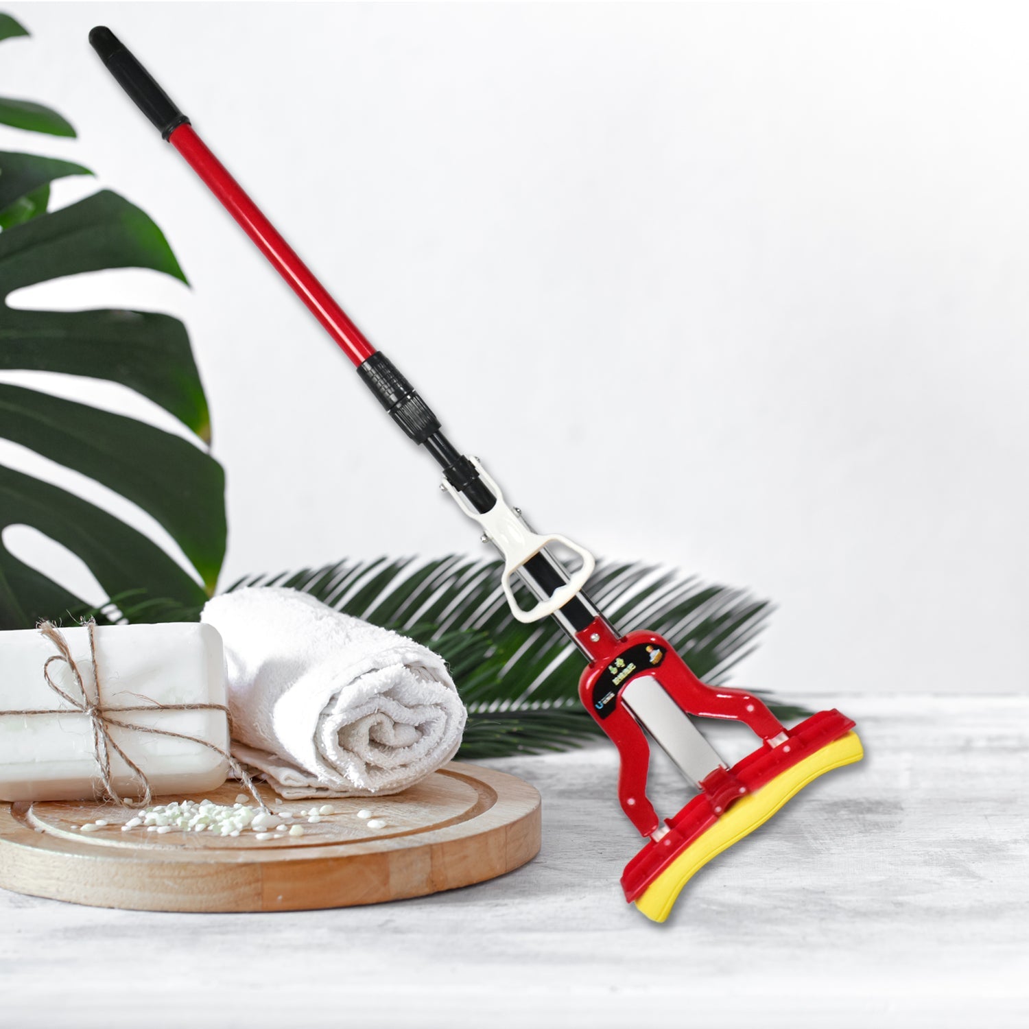 7868 Dry Cleaning Flat Microfiber Floor Cleaning Mop with Steel Rod Long Handle Dry Mop DeoDap 7868 Dry Cleaning Flat Microfiber Floor Cleaning Mop with Steel Rod Long Handle Dry Mop DeoDap